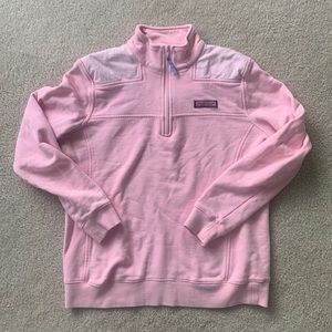 Pink Vineyard Vines Quarter Zip Sweatshirt